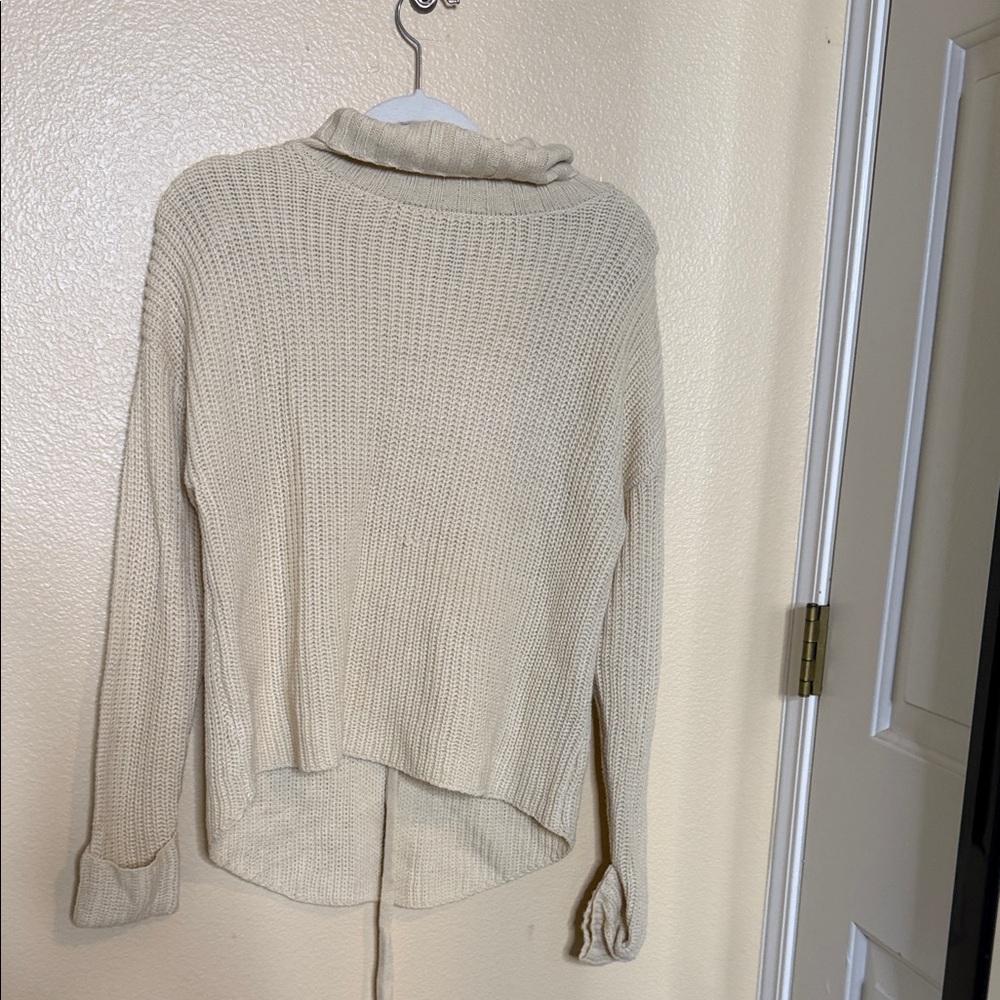 Moon & Madison Cream Cowl Neck Sweater